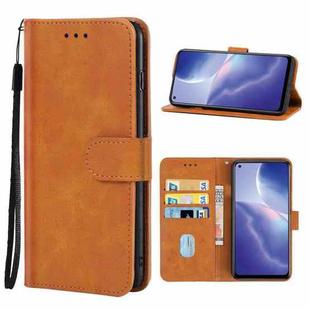Leather Phone Case For OPPO Reno5 Z(Brown)