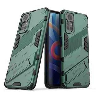 For Xiaomi Redmi Note 11 / Note 11S Global Punk Armor 2 in 1 PC + TPU Shockproof Phone Case with Invisible Holder(Green)