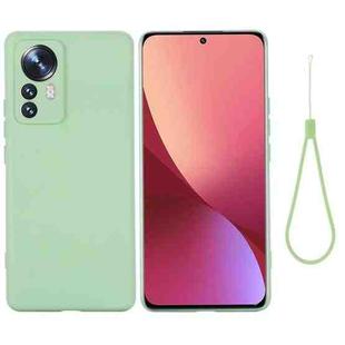 For Xiaomi 12 Pro Pure Color Liquid Silicone Phone Case(Green)