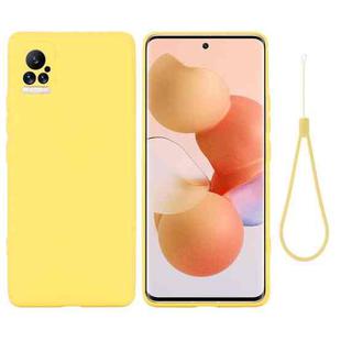 For Xiaomi Civi Pure Color Liquid Silicone Phone Case(Yellow)