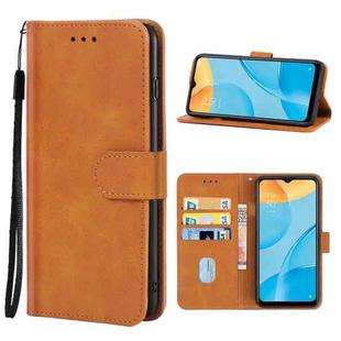 Leather Phone Case For OPPO A15s(Brown)