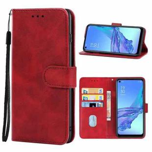 Leather Phone Case For OPPO A32(Red)