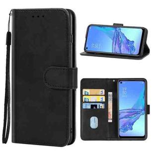 Leather Phone Case For OPPO A53s(Black)