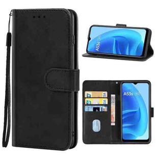 Leather Phone Case For OPPO A53s 5G(Black)