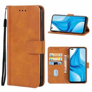 Leather Phone Case For OPPO F17 Pro(Brown)