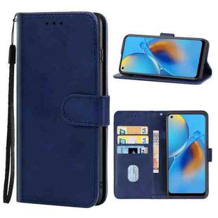 Leather Phone Case For OPPO F19(Blue)