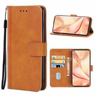 Leather Phone Case For OPPO Find X2 Pro(Brown)
