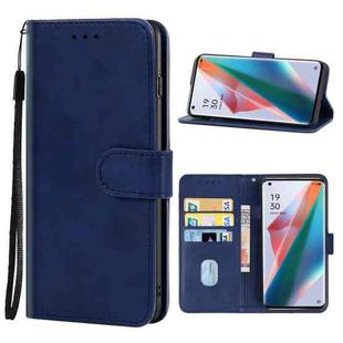 Leather Phone Case For OPPO Find X3(Blue)