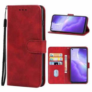 Leather Phone Case For OPPO Find X3 Lite(Red)