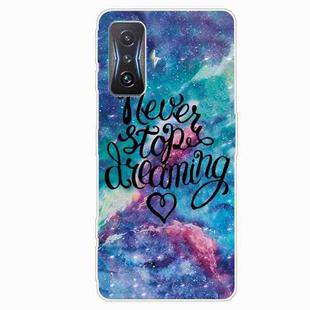 For Xiaomi Redmi K50 Gaming Painted Transparent Shockproof TPU Phone Case(Chasing Dreams)