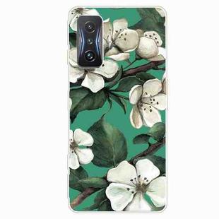 For Xiaomi Redmi K50 Gaming Painted Transparent Shockproof TPU Phone Case(Sasanqua)