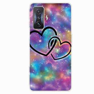For Xiaomi Redmi K50 Gaming Painted Transparent Shockproof TPU Phone Case(Starry Love)