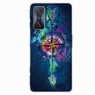 For Xiaomi Redmi K50 Gaming Tempered Glass + TPU Border Phone Case(Compass)