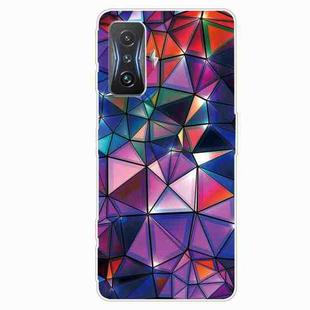 For Xiaomi Redmi K50 Gaming Shockproof Painted Transparent TPU Phone Case(Color Building Blocks)