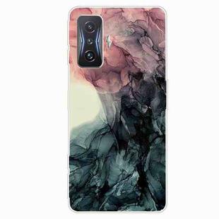 For Xiaomi Redmi K50 Gaming Abstract Marble Pattern TPU Phone Case(Black)