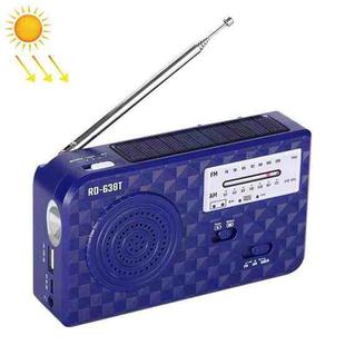 RD-638T Two-band Solar Powered AM / FM Radio Player Flashlight with Dynamo Function(Blue)
