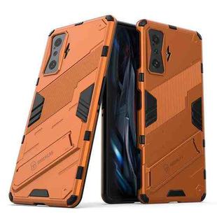 For Xiaomi Redmi K50 Gaming Punk Armor 2 in 1 PC + TPU Shockproof Phone Case with Holder(Orange)