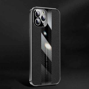 Racing Car Design Leather Electroplating Process Anti-fingerprint Protective Phone Case For iPhone 11 Pro Max(Black)