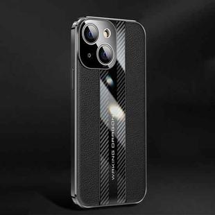 Racing Car Design Leather Electroplating Process Anti-fingerprint Protective Phone Case For iPhone 13 mini(Black)