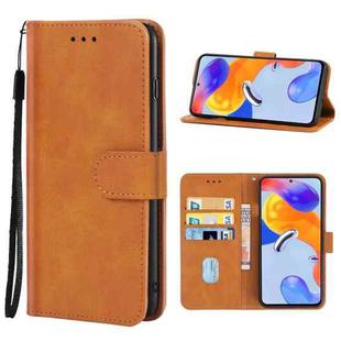 For Xiaomi Redmi Note 11 Pro 5G / Redmi Note 11 Pro+ 5G Leather Phone Case(Brown)