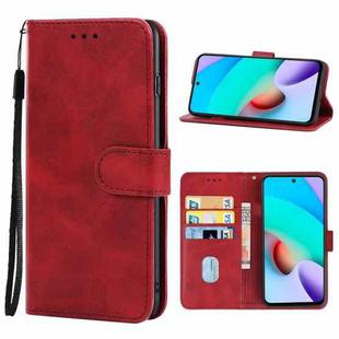 For Xiaomi Redmi 10(China) / Note 11 4G(China) Leather Phone Case(Red)