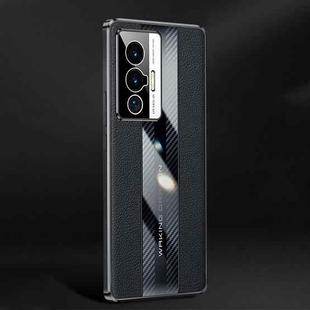 For vivo X70 Racing Car Design Leather Electroplating Process Anti-fingerprint Phone Case(Black)