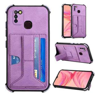 For Infinix Hot 10 Lite / Smart 5 X657 Dream Holder Card Bag Shockproof Phone Case(Purple)