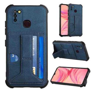 For Infinix Hot 10 Lite / Smart 5 X657 Dream Holder Card Bag Shockproof Phone Case(Blue)