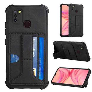 For Infinix Hot 10 Lite / Smart 5 X657 Dream Holder Card Bag Shockproof Phone Case(Black)