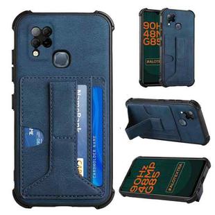 For Infinix Hot 10T / Hot 10S Dream Holder Card Bag Shockproof Phone Case(Blue)