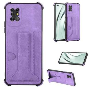 For Infinix Note 8 X692 Dream Holder Card Bag Shockproof Phone Case(Purple)
