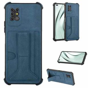 For Infinix Note 8 X692 Dream Holder Card Bag Shockproof Phone Case(Blue)