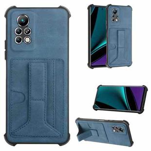For Infinix Note 11 Pro Dream Holder Card Bag Shockproof Phone Case(Blue)