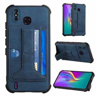 For Infinix Smart X653 Dream Holder Card Bag Shockproof Phone Case(Blue)