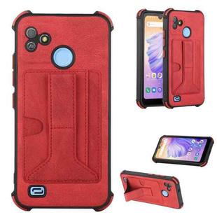 For Tecno Pop 5 Go Dream Holder Card Bag Shockproof Phone Case(Red)