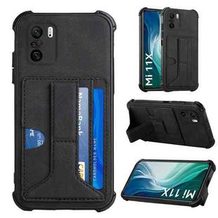 For Xiaomi Redmi K40 / Mi 11i / Poco F3 Dream Holder Card Bag Shockproof Phone Case(Black)