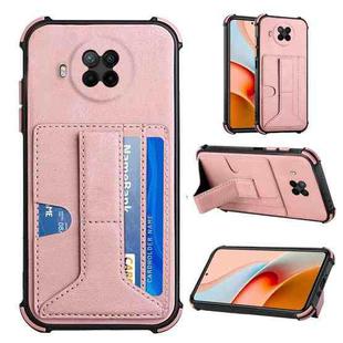 For Xiaomi Redmi Note 9 Pro 5G / Mi 10i Dream Holder Card Bag Shockproof Phone Case(Rose Gold)