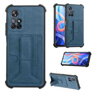 For Xiaomi Redmi Note 11 5G / Note 11T 5G Dream Holder Card Bag Shockproof Phone Case(Blue)
