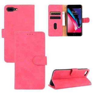 For iPhone SE 2022 / SE 2020 / 8 / 7 Skin Feel Magnetic Calf Leather Case(Rose Red)