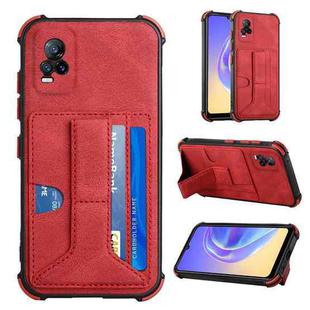 For vivo V20/V21e/Y73 2021 Dream Holder Card Bag Shockproof Phone Case(Red)