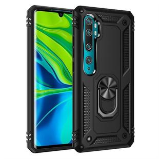 For Xiaomi Mi CC9 Pro Armor Shockproof TPU + PC Protective Case with 360 Degree Rotation Holder(Black)