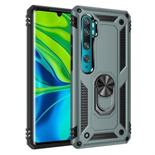 For Xiaomi Mi CC9 Pro Armor Shockproof TPU + PC Protective Case with 360 Degree Rotation Holder(Green)