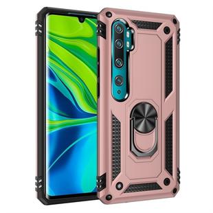 For Xiaomi Mi CC9 Pro Armor Shockproof TPU + PC Protective Case with 360 Degree Rotation Holder(Rose Gold)