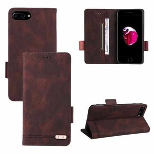 For iPhone SE 2022 / SE 2020 / 8 / 7 Magnetic Clasp Leather Phone Case(Brown)