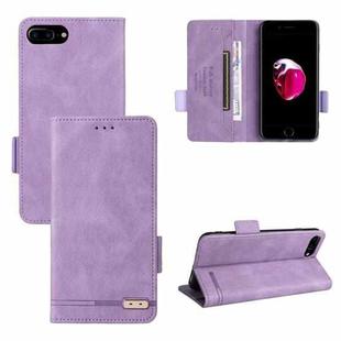 For iPhone SE 2022 / SE 2020 / 8 / 7 Magnetic Clasp Leather Phone Case(Purple)