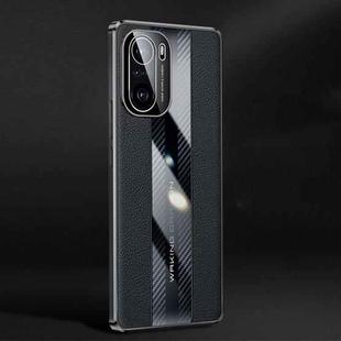 For Xiaomi K40 / K40 Pro / K40 Pro+ Racing Car Design Leather Electroplating Process Anti-fingerprint Protective Phone Case(Black)