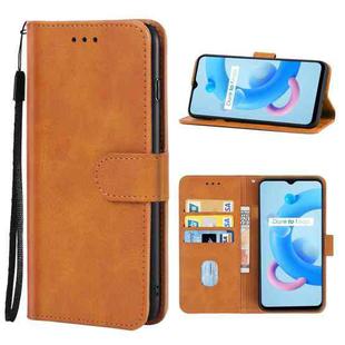 Leather Phone Case For OPPO Realme C20(Brown)