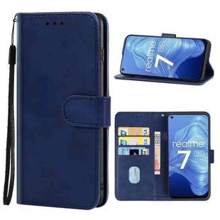 Leather Phone Case For OPPO Realme 7 5G(Blue)