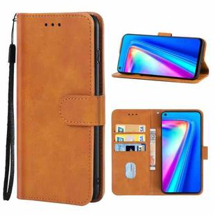 Leather Phone Case For OPPO Realme 7 (Global)(Brown)