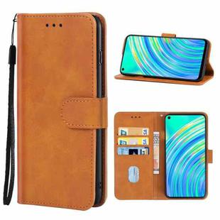 Leather Phone Case For OPPO Realme C17(Brown)